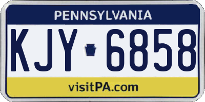 PA license plate KJY6858