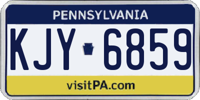 PA license plate KJY6859