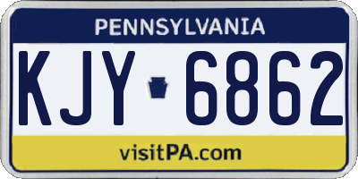 PA license plate KJY6862