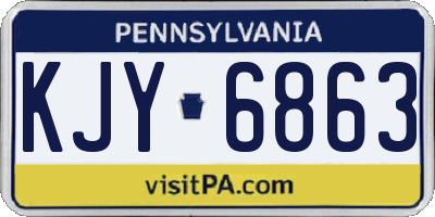 PA license plate KJY6863