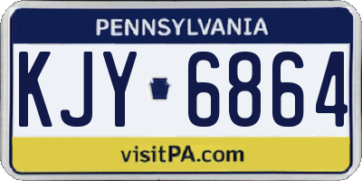 PA license plate KJY6864