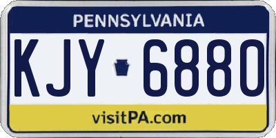 PA license plate KJY6880