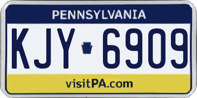 PA license plate KJY6909