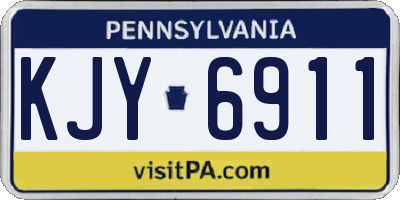 PA license plate KJY6911