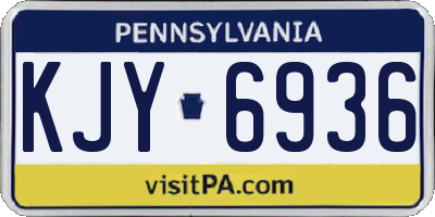 PA license plate KJY6936