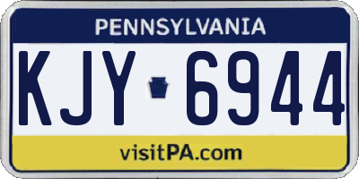 PA license plate KJY6944