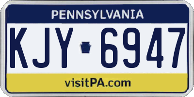 PA license plate KJY6947