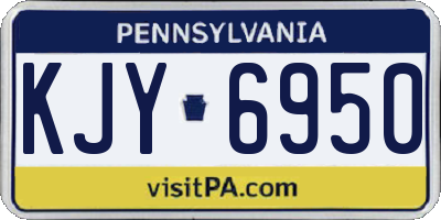 PA license plate KJY6950