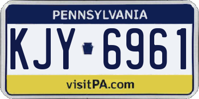 PA license plate KJY6961