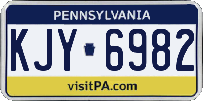PA license plate KJY6982