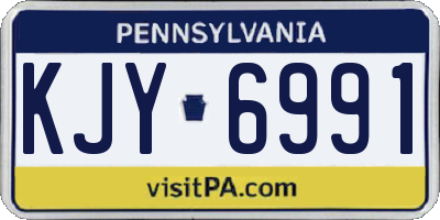 PA license plate KJY6991