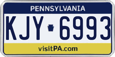 PA license plate KJY6993