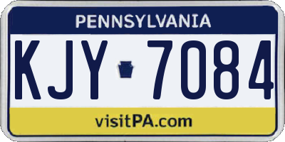 PA license plate KJY7084