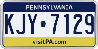 PA license plate KJY7129