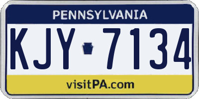 PA license plate KJY7134