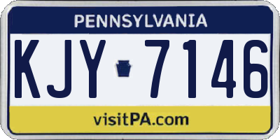 PA license plate KJY7146