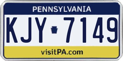 PA license plate KJY7149