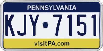 PA license plate KJY7151