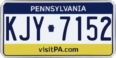 PA license plate KJY7152