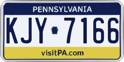 PA license plate KJY7166
