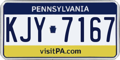 PA license plate KJY7167