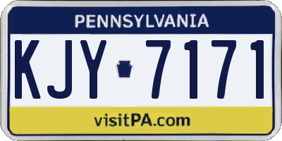 PA license plate KJY7171