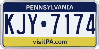 PA license plate KJY7174