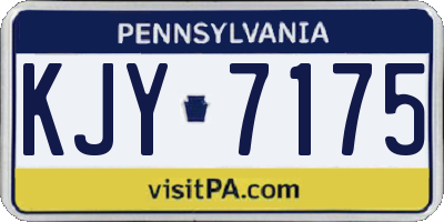 PA license plate KJY7175