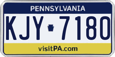 PA license plate KJY7180