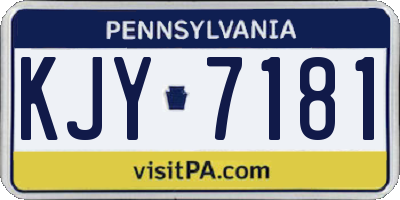 PA license plate KJY7181