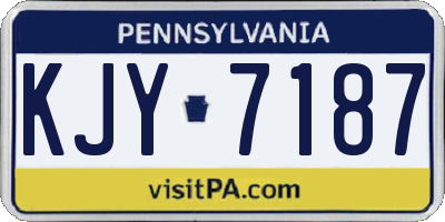 PA license plate KJY7187