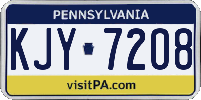 PA license plate KJY7208
