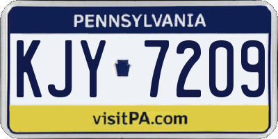 PA license plate KJY7209