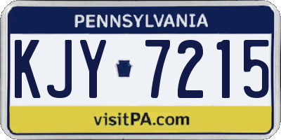 PA license plate KJY7215