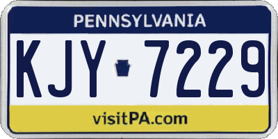 PA license plate KJY7229