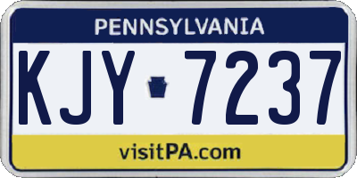 PA license plate KJY7237