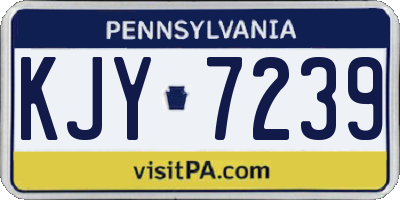 PA license plate KJY7239