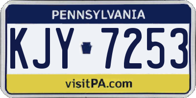 PA license plate KJY7253
