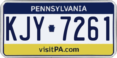 PA license plate KJY7261