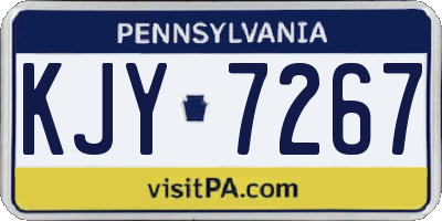 PA license plate KJY7267