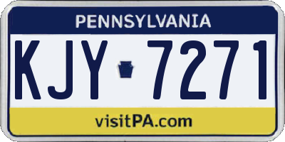 PA license plate KJY7271