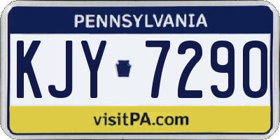 PA license plate KJY7290