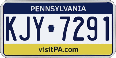 PA license plate KJY7291