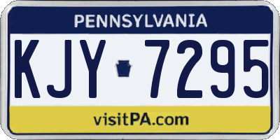 PA license plate KJY7295