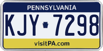 PA license plate KJY7298