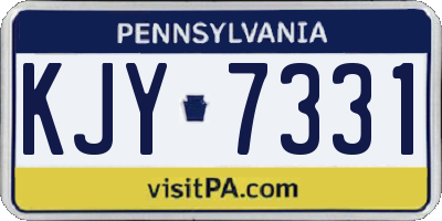PA license plate KJY7331