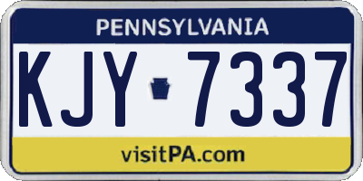 PA license plate KJY7337