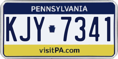 PA license plate KJY7341