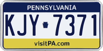 PA license plate KJY7371