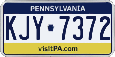 PA license plate KJY7372